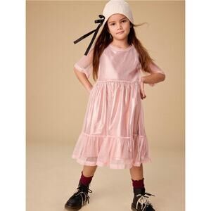 NWT Tea Collection Layered Tulle Foil Dress, Size 5